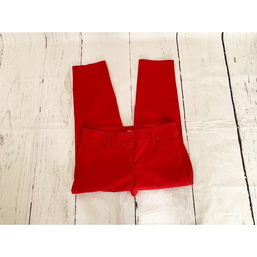 Loft Red Ankle Pants Size 8